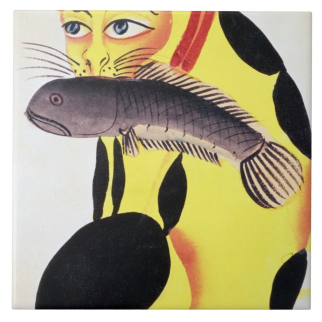 Um gato com um peixe em sua boca, do Rudyard K (Frente)