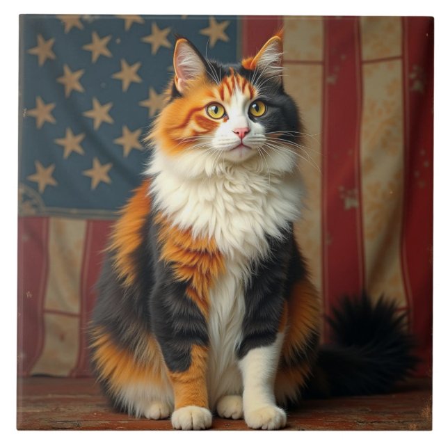 Um gato patriótico (Frente)