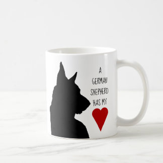 "Um german shepherd tem caneca do meu coração"