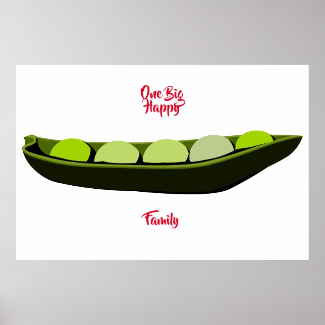 Um grande Poster de família feliz (Frente)