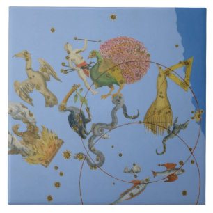 Um grupo de constelações de "Uranometria" por Jo