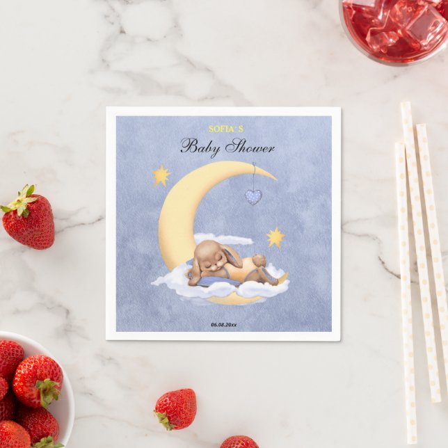 Um guardanapo de papel com um belo coelho. (Insitu)