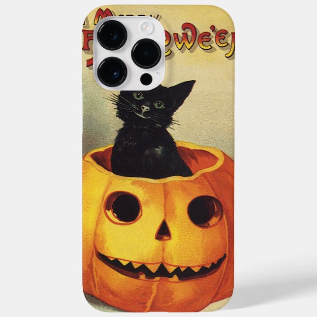 Um Halloween de Feliz por Ellen Clapsaddle, Gato d (Verso)