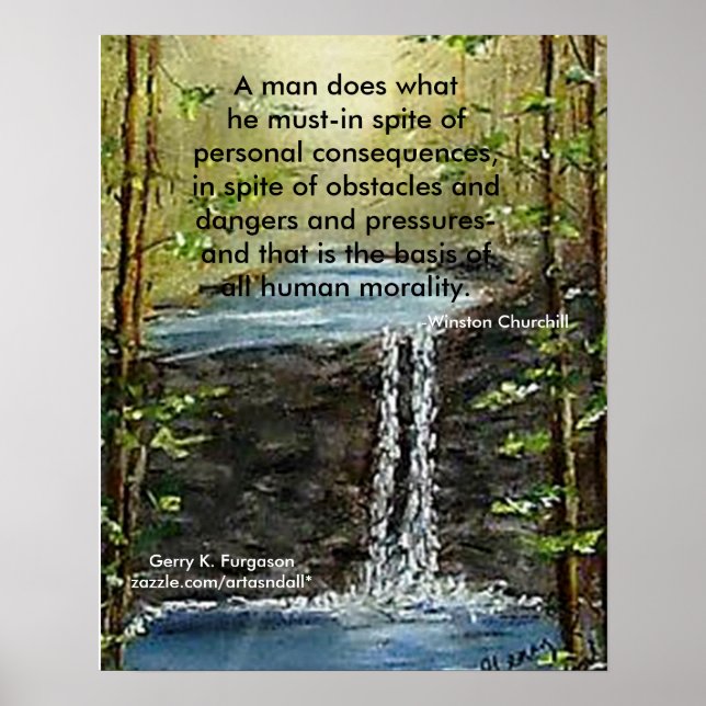 UM HOMEM FAZ O QUE ELE DEVE CHURCHILL POSTER (Frente)