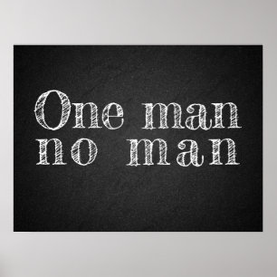 Um homem nenhum homem provérbe poster