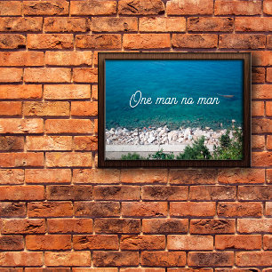 Um homem, nenhum homem provérbio poster