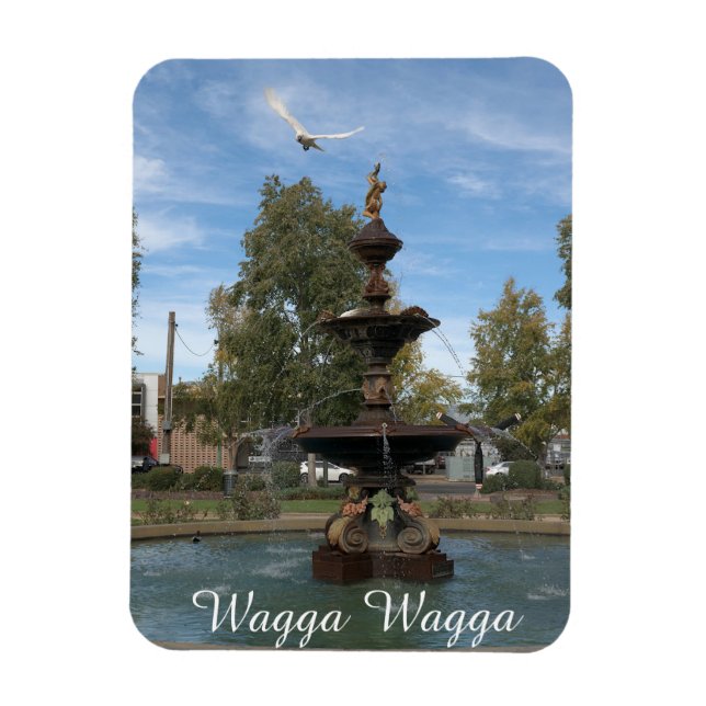Um ímã flexível com uma foto de Wagga Wagga (Vertical)