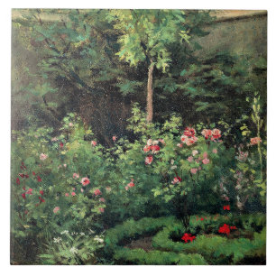 Um Jardim de Rosas por Camille Pissarro,