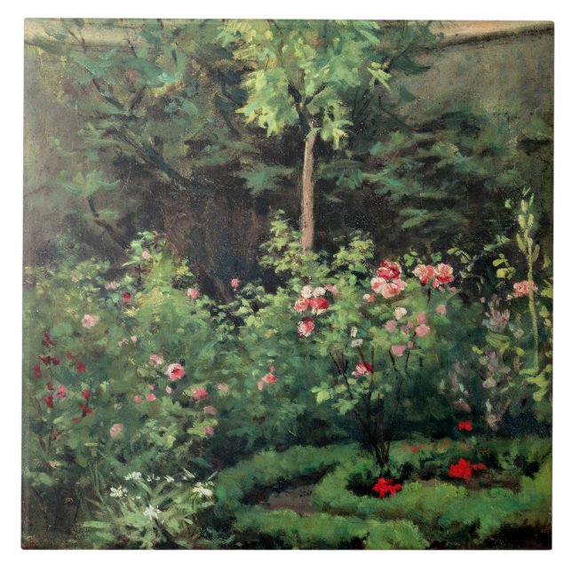 Um Jardim Rosa, arte fina de Camille Pissarro, (Frente)