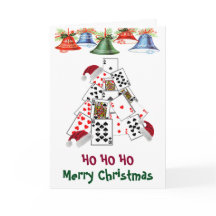 Um jogador de pôquer para outro Cartão de Natal de