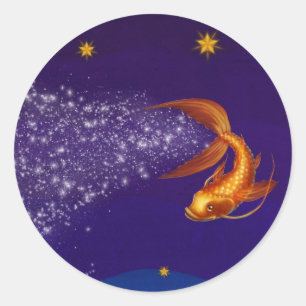 Um Koi entre as estrelas - etiqueta
