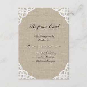 Um laço & uma serapilheira rústicos RSVP