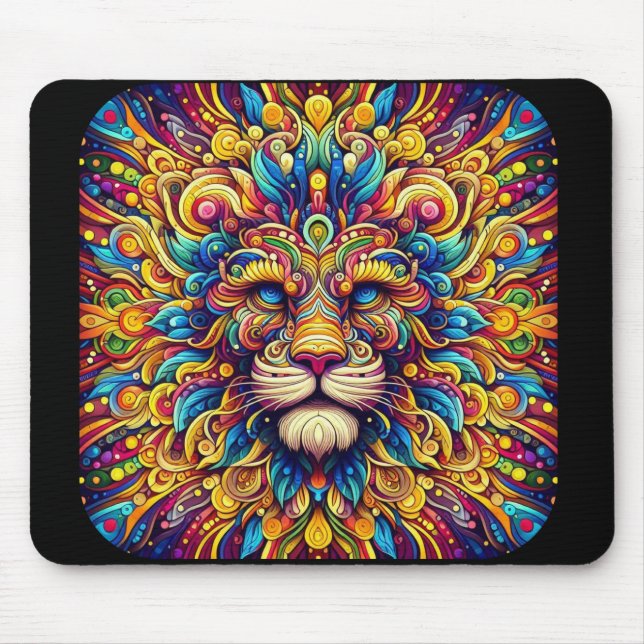 Um Leão Majestoso - Mouse Pad (Frente)
