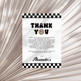 Um Legal Cartões de agradecimentos de 1º aniversár