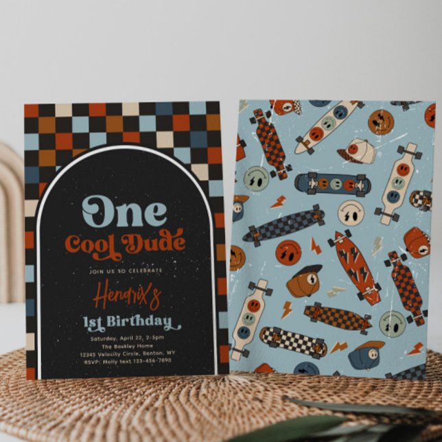 Um Legal Convite de Aniversário do Skateboard (Criador carregado)