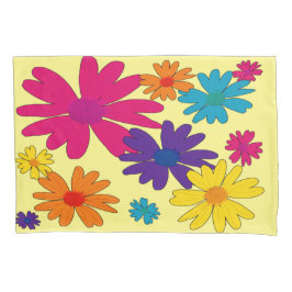 Um leito floral de flores margaridas