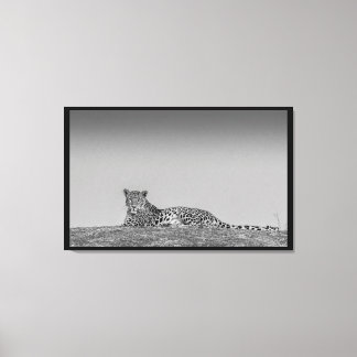 Um Leopardo Negro e Canvas Branca de Arte