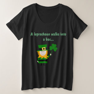 Um Leprechaun anda em um bar mais a camisa do