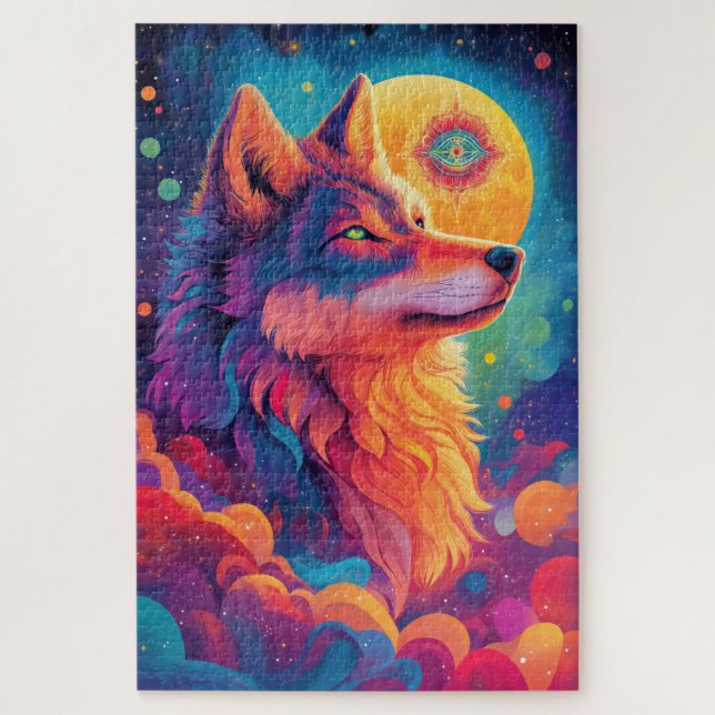 Um lobo feroz quebra-cabeça 2 (Vertical)