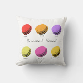 Um macarão? Mais oui! Almofadas Throw