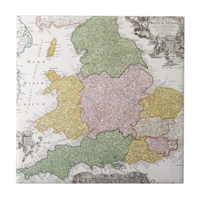 Um mapa de Inglaterra | 1760 (Frente)