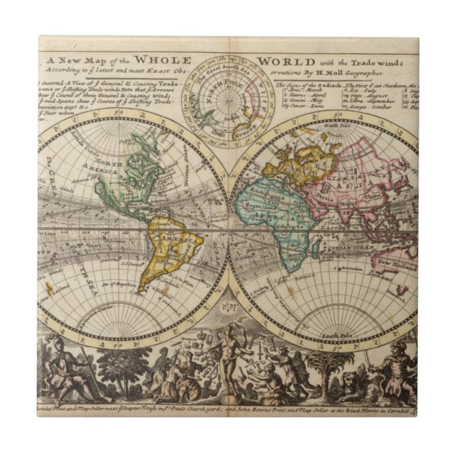 Um mapa novo do mundo inteiro com ventos de (Frente)