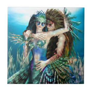 Um mar do azulejo do amor e da beleza