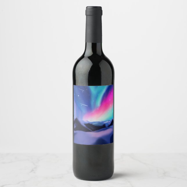 Um Milhão de Aurora Sonha Rótulo de Vinho (Frente)