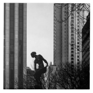 Um momento solitário na cidade