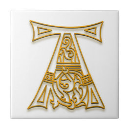 Um monograma de Azulejo cerâmico "Dourado irlandês