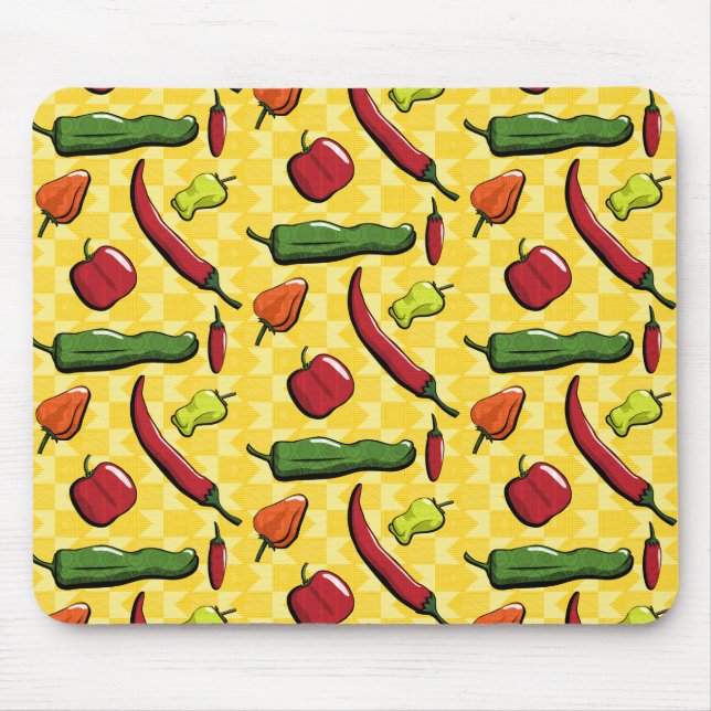 Um Mundo de Pimentos Chili Mousepad (Frente)