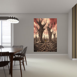 Um mundo morto AI Art Poster