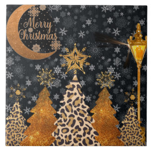 Um Natal de Leopardo Selvagem Glamouroso