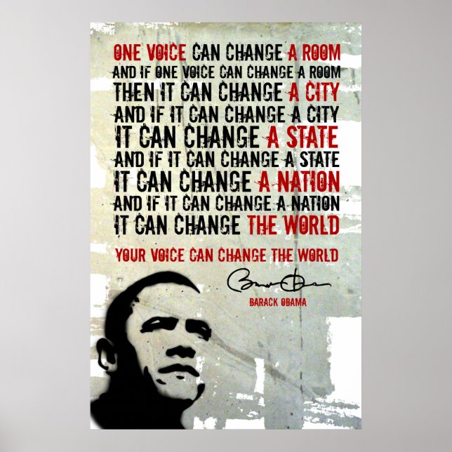 UM NCRT DE POSTER DE DISCURSO DE VOZ (Frente)