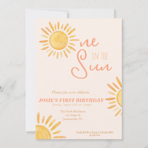 Um no Convite ao primeiro aniversario Sun