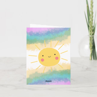 um no Sol Primeiros Cartões de Aniversário