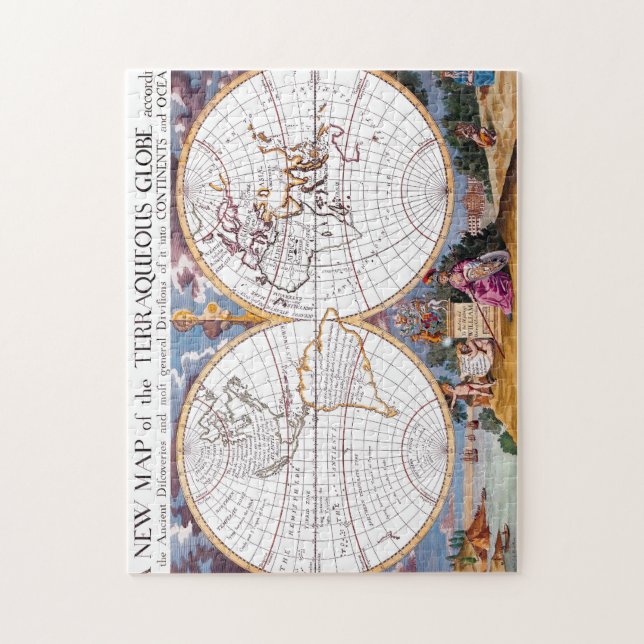 Um Novo Mapa Do Terraqueado Quebra-cabeça (Vertical)