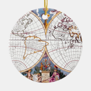 Um Novo Mapa Do Terraqueio Ornamento Do Globo