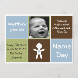 um novo nome de coração dia bebê convite