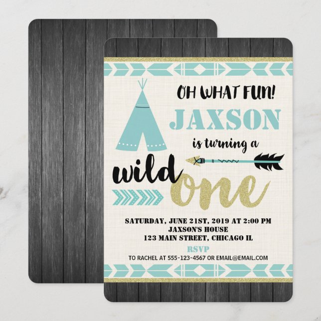 Um ø primeiro preto selvagem da cerceta do convite (Frente/Verso)