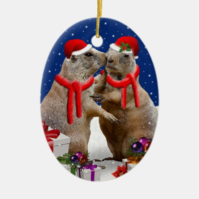 Um ornamento do beijo do Natal (Frente)