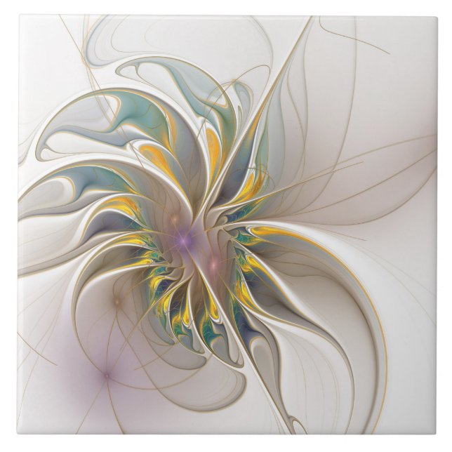 Um ornamento fractal colorido. Abstrato (Frente)