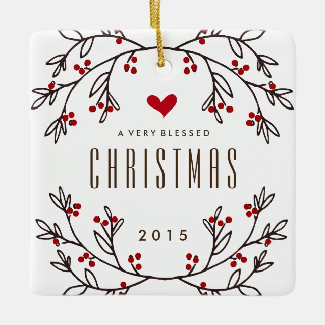 Um ornamento muito abençoado da foto do Natal (Frente)