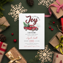 Um Pacote de Alegria Xadrez Vermelha Convite para 