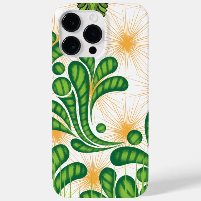 Um padrão artístico verde e dourado representando  (Verso)