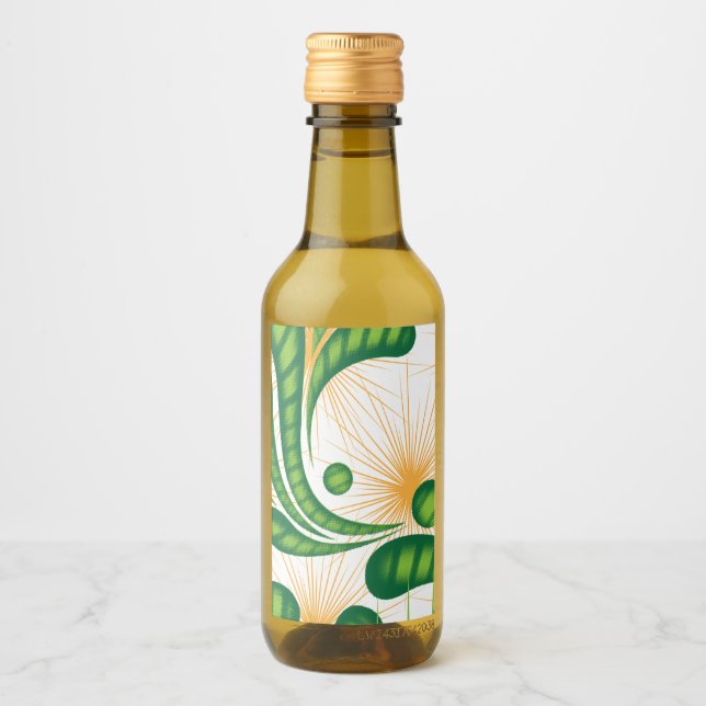 Um padrão artístico verde e dourado representando  (Frente)