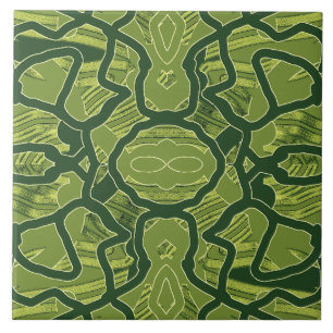 Um padrão clássico de cor verde vintage de cerâmic
