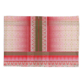 um padrão de pontos cruzados com fundo vermelho