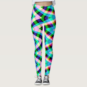Um padrão de xadrez "Ratti_Creative_Arts" Leggings