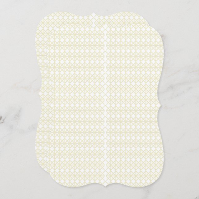 um padrão geométrico branco e dourado (Frente/Verso)